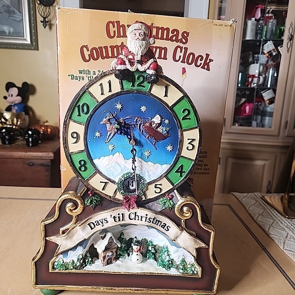 Festive Santa Christmas Countdown Clock